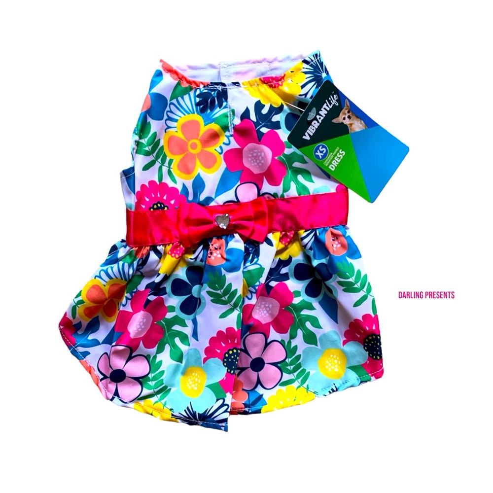 Vibrant Life Floral Dress Dog Color Multi Size S